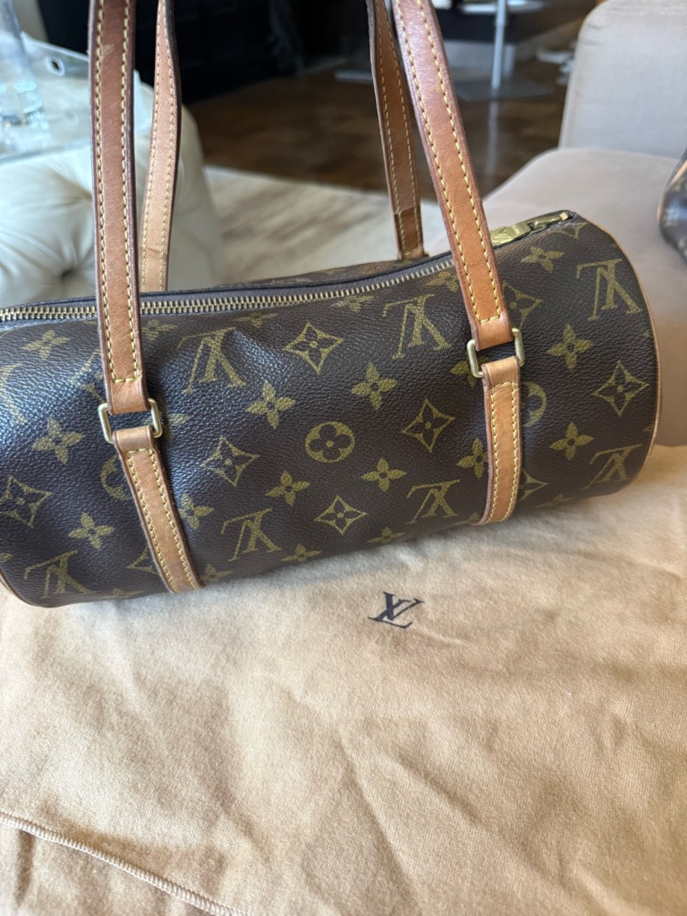 Louis Vuitton Brown Monogram Canvas Papillon 26 Shoulder Bag - Picture 3 of 16